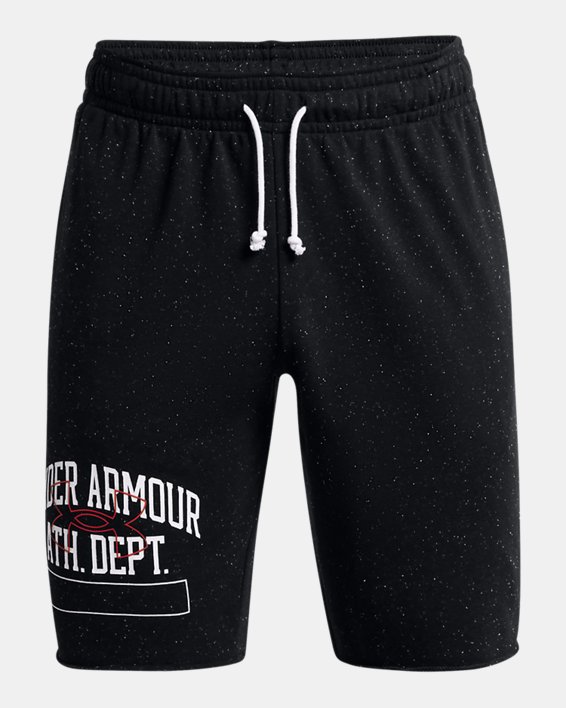 男士UA Rival Terry Athletic Department短褲, Black, pdpMainDesktop image number 4